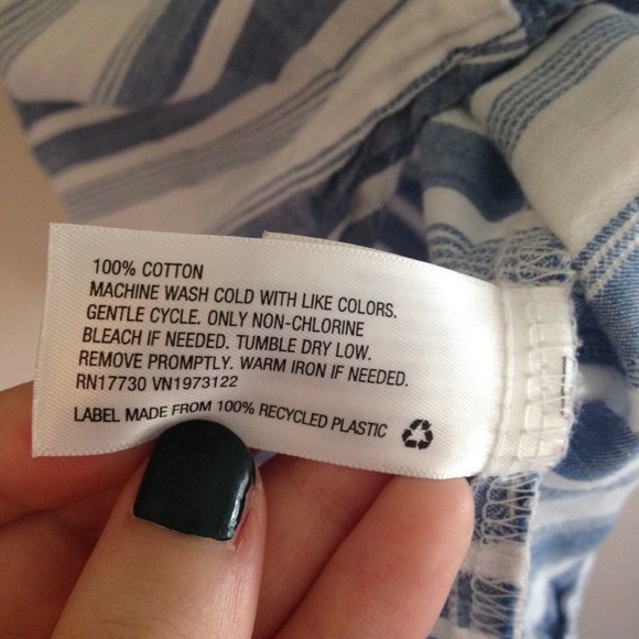 A New Day Blue and White Striped Button Down Shirt - Picture 9 of 9